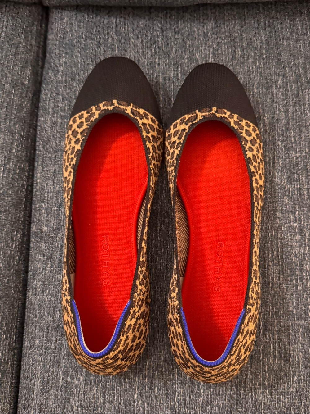 Rothy's Square Toe Flat Cheetah Animal Print, Size 12 *FREE BONUS INSOLE!*